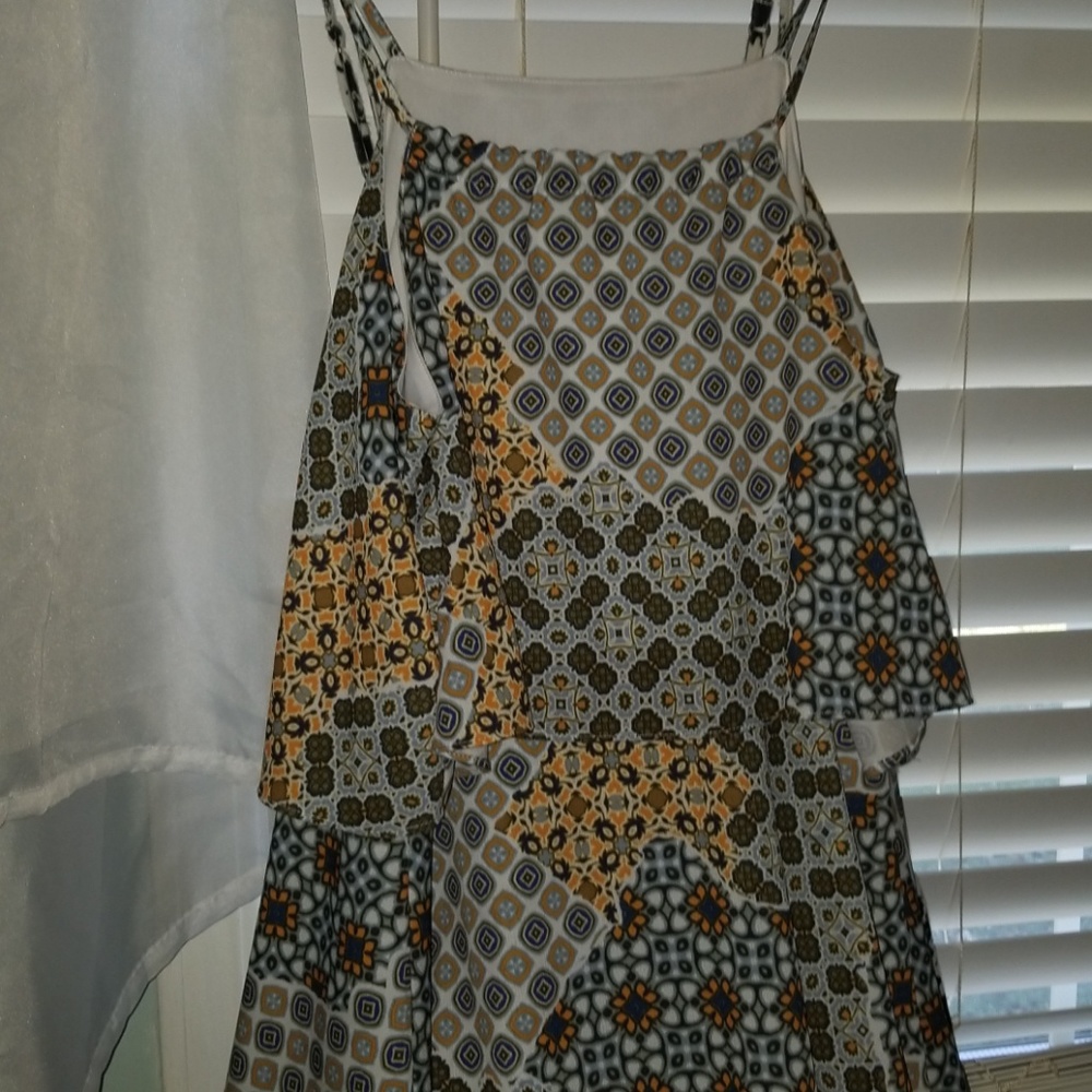 Dillards Brand New Copper Key Ruffle Dress